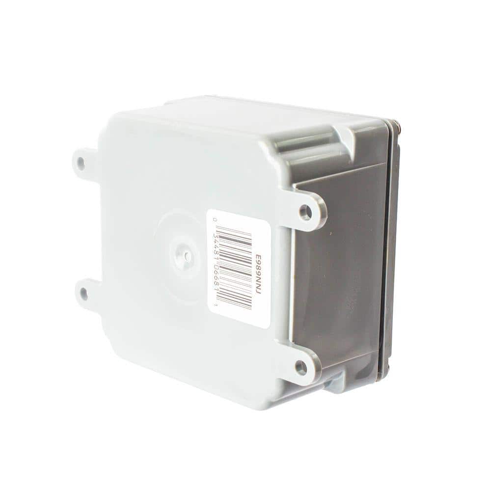 Gray PVC Molded Screw Cover Junction Box 4 x 4 x 2 Inch