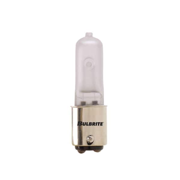 Bulbrite 50-Watt Soft White Light T4 (BA15D) Double-Contact Bayonet Screw Base Dimmable Frost Mini Halogen Light Bulb(5-Pack)