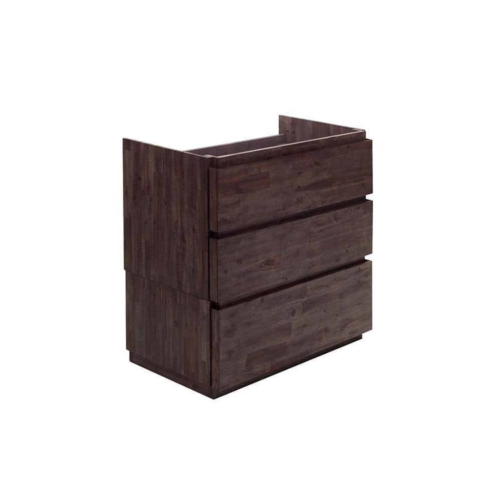 Acacia Wood 53" Brown Freestanding Bathroom Vanity Base