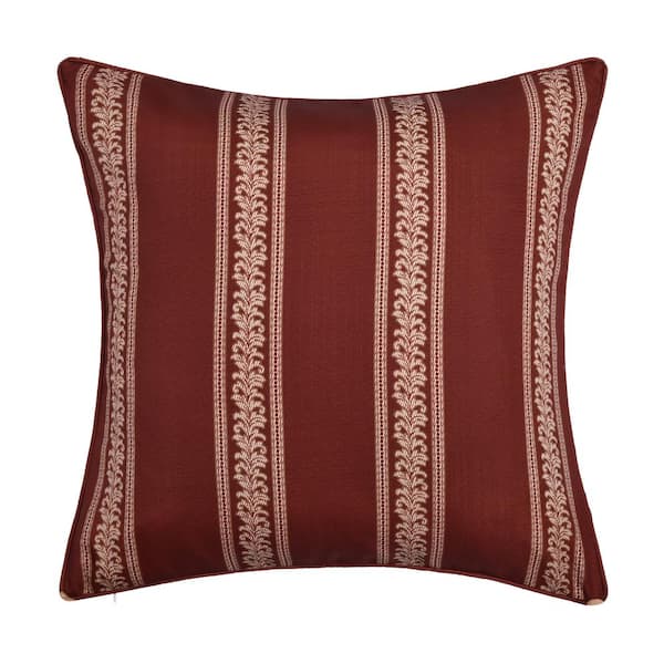 Unbranded Lazia Red Damask Polyester Euro Sham 26 in. L x 26 in. W