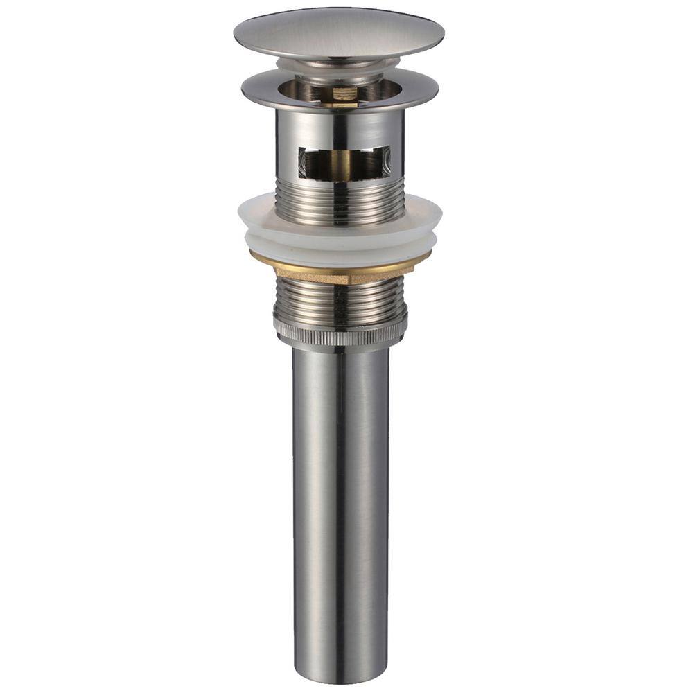 Gun Metal Solid Brass Pop-Up Bathroom Sink Drain with Overflow