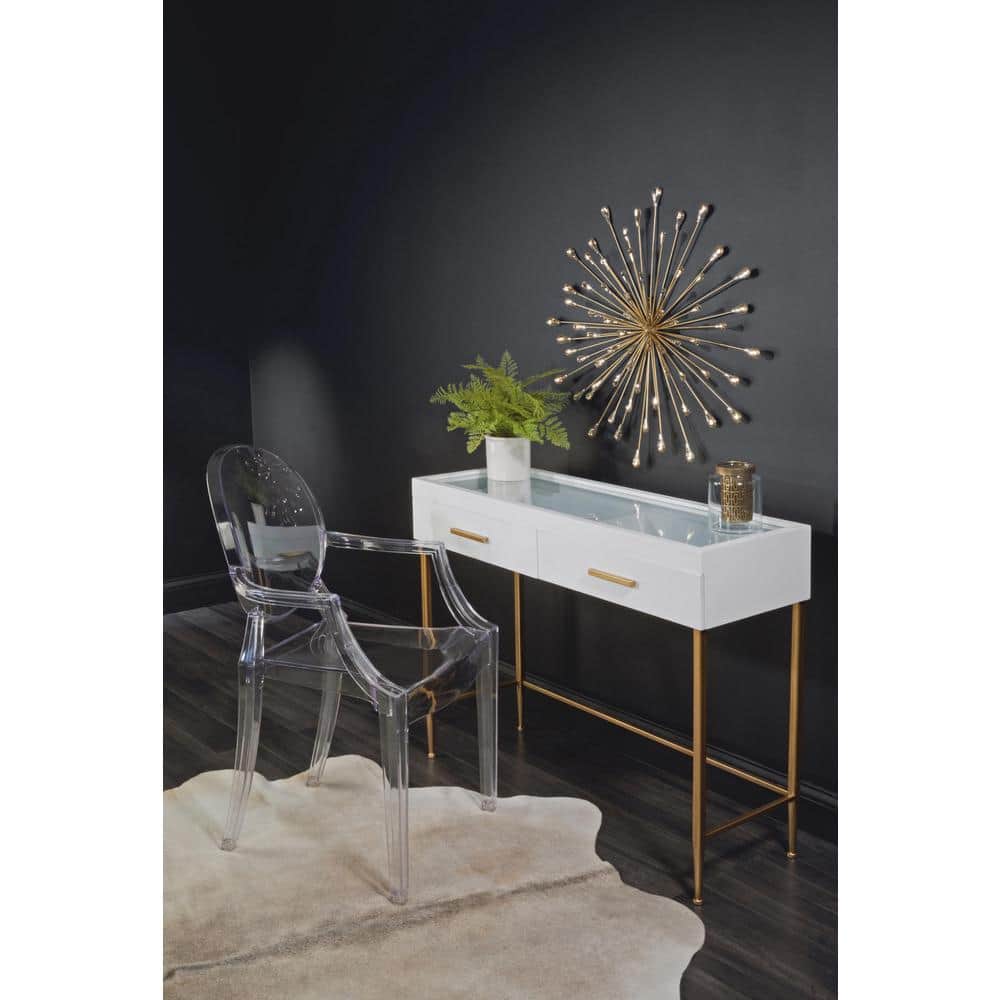 Large Gold Acrylic Starburst Metal Wall Art, 28 inches