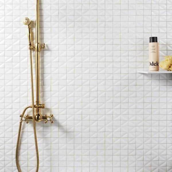 Argent Satin 11.5 in. x 11.5 in. Matte Glass Wall Mosaic Tile (0.91 sq. ft./Each)