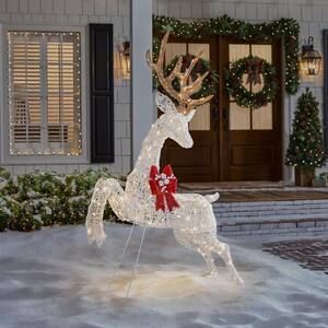 5.5 ft. Iridescent Twist LED Jumping Buck Holiday Yard Decoration