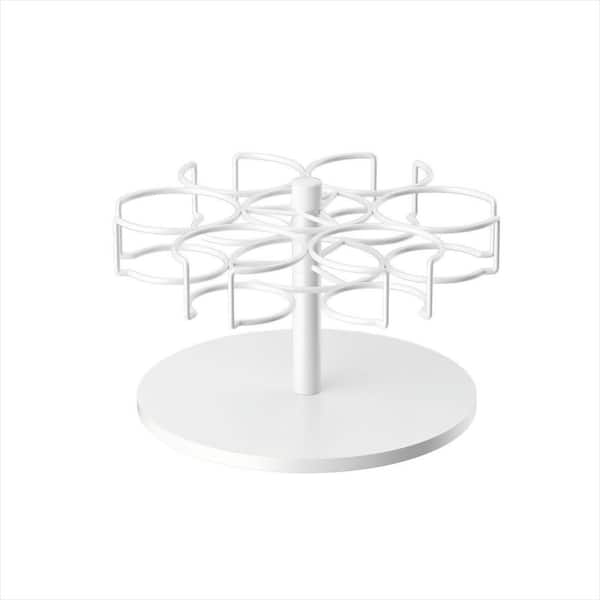 13.2 x 11 x 7.75 in. White Rotating Stanley Cup Bottle Organizer Holder Mug Tree for Stanley 40 oz.