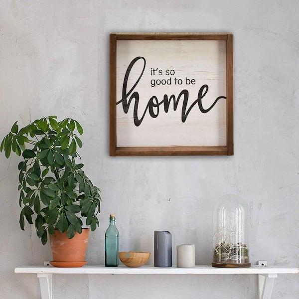 Buy Rustic Wood Home Sign for Home Decor, Decorative Wooden Cutout