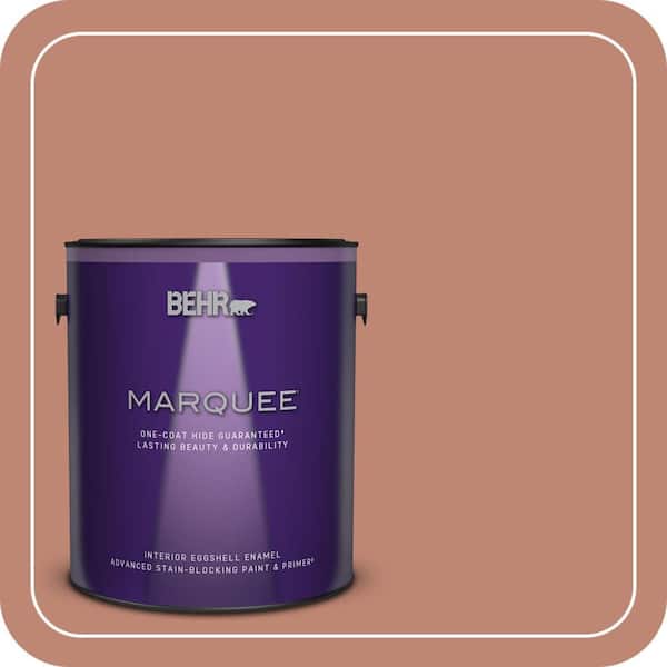 BEHR MARQUEE 1 gal. #PPU2-09 Ginger Rose Eggshell Enamel Interior Paint & Primer