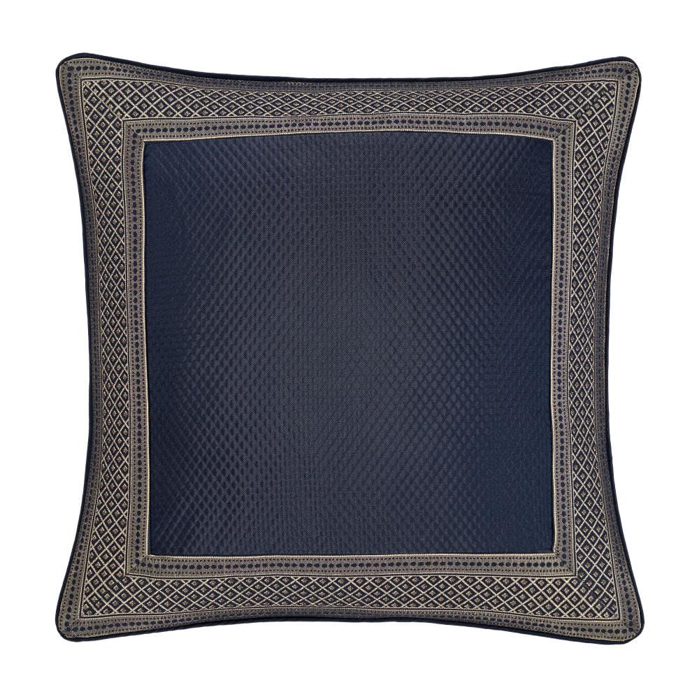 Excel Royal Blue Royal Blue Border Polyester Euro Sham 26 In. L X 26 In. W