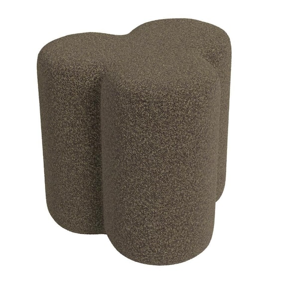 Benjara Ace Dark Brown Fabric Specialty Accent Ottoman
