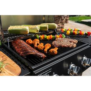 3-Burner Propane Gas Grill in Black and Stainless Steel Main Lid