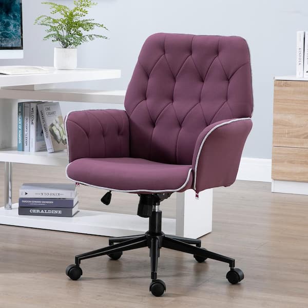 Leisure Task PC Chair for Home Office w/Double Sponge Back Support & Steel Frame 