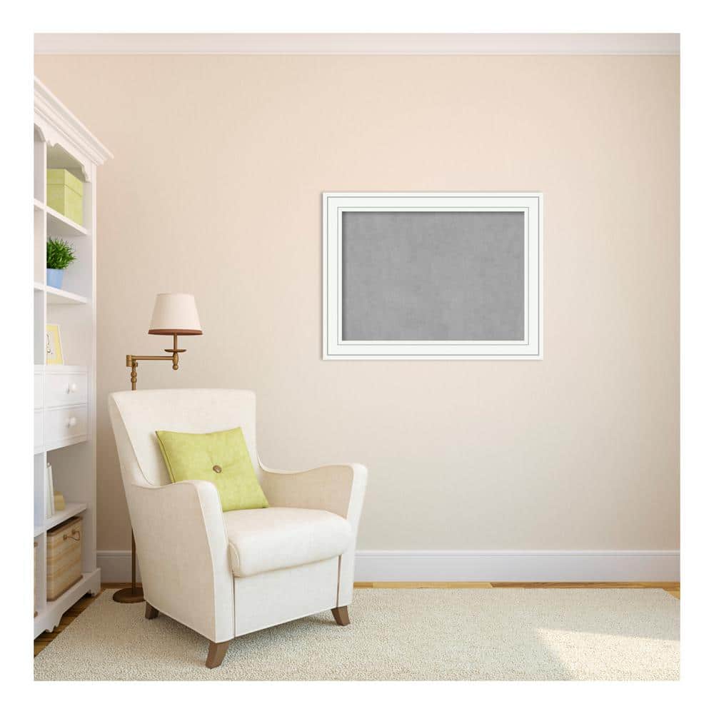 Craftsman White Wood Framed Magnetic Memo Board 33 x 25 in.