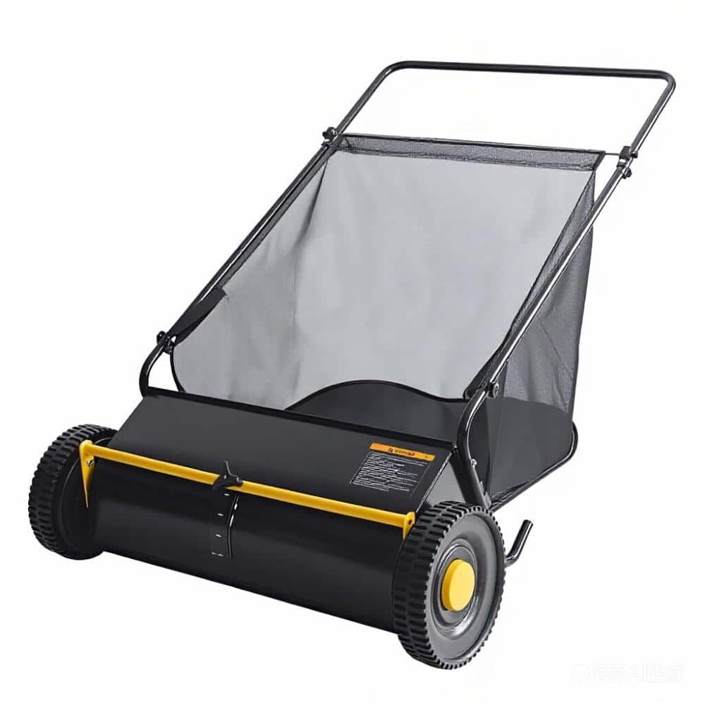 Heavy-Duty Adjustable Height 21-Inch Manual Push Lawn Sweeper with High-Speed Rotating Brushes price history on PriceWatchPro