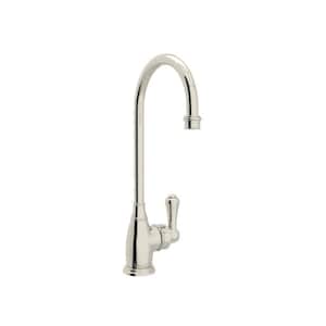 Georgian Era Single Handle Bar Faucet Deckplate Not Required in Polished Nickel