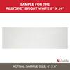 Daltile Restore Bright White 6 in. x 6 in. Glazed Ceramic Wall Tile Sample RE15824SAM1P2