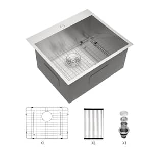 25 in. x 22 in. x 12 in. Single Bowl Drop-In Laundry/Utility Sink with Accessories (Sink Only)