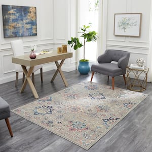 Isabella Gray 5 ft. x 7 ft. Abstract Area Rug