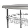Stainless Steel Top NSF certified Rolling Kitchen Utility Worktable Cart (30 in. W x 20 in. D x 36 in. H)