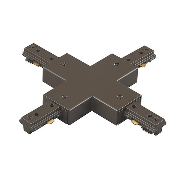 H Track Dark Bronze Single Circuit X Track lighting Connector