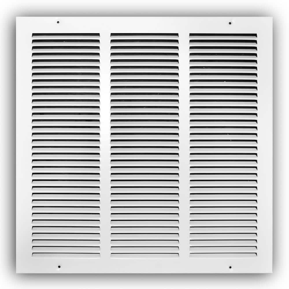 Everbilt 12 in. x 12 in. Aluminum Fixed Bar Return Air Filter Grille in  White EA29012X12 - The Home Depot