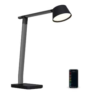 Verve Designer Smart Desk Lamp, Works with Alexa, Auto-Circadian Mode, True White LED +16M RGB Colors, USB Charging Port