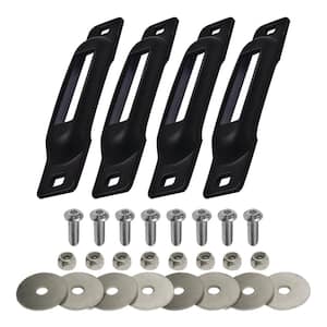 E-Track Single Strap Anchor in Black with Allen Screws (4-Pack)