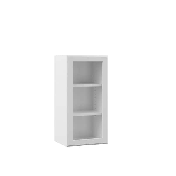 Hampton Bay Designer Series Elgin Assembled 15x36x12 in. Wall Open Shelf Kitchen Cabinet in White