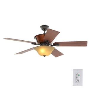 Radcliffe 52 in. Indoor/Outdoor Natural Iron Ceiling Fan with Light Kit