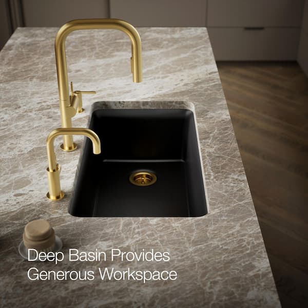 KOHLER Cairn Undermount Neoroc Granite Composite 33.5 in. Single