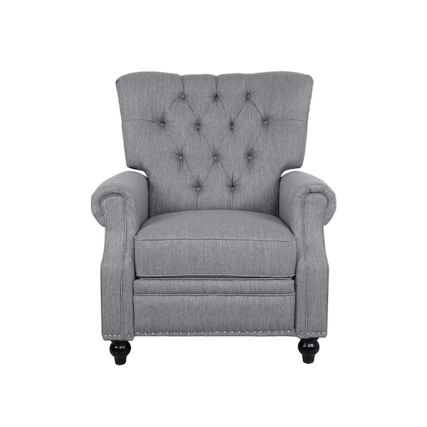 CHRISTOPHER KNIGHT HOME Torrens gray fabric pushback recliner