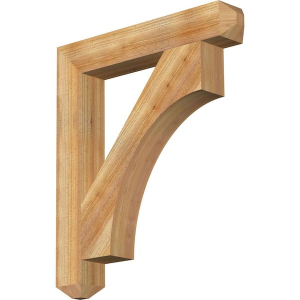 Ekena Millwork 4 in. x 30 in. x 26 in. Western Red Cedar Westlake Craftsman Rough Sawn Bracket