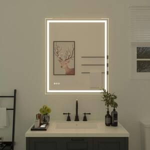 Bochum 30 in. W x 36 in. H Rectangular Frameless LED Wall Bathroom Vanity Mirror