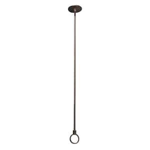 36 in. Ceiling Support with Flange in Polished Nickel