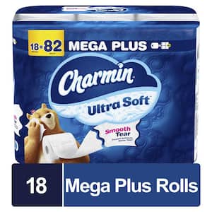 Ultra-Soft Smooth Tear Toilet Paper Rolls (18 Mega Plus Rolls)