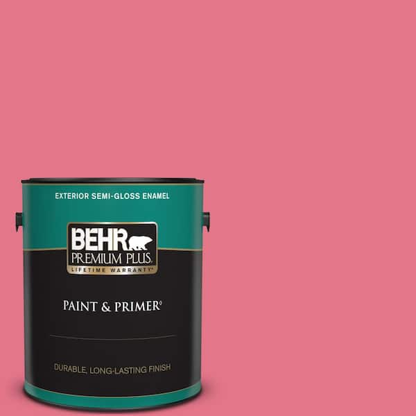 BEHR PREMIUM PLUS 1 gal. #120C-2 Pink Punch Flat Low Odor Interior