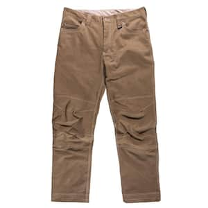 Carhartt Men's 36 in. x 32 in. Medium Hickory Cotton/Spandex Rugged Flex  Rigby 5-Pocket Pant 102517-918 - The Home Depot