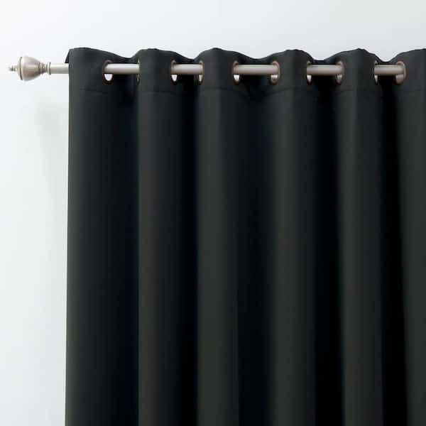 Black Grommet Blackout Curtain - 100 in. W x 108 in. L