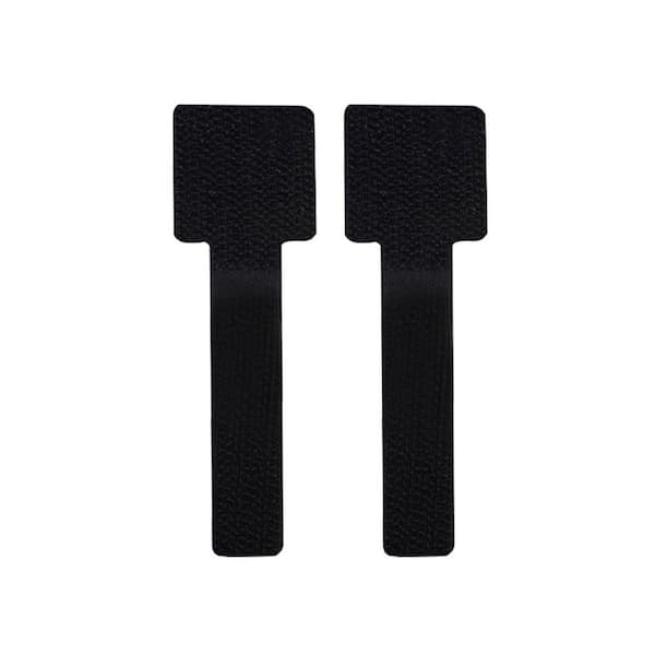 Lukyamzn 80-Pieces Hook and Loop Cable Straps Self Adhesive Reusable Wire Organizers Adjustable Cord Organizers Black