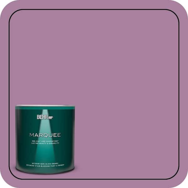 BEHR MARQUEE 1 qt. #M110-5 Amazonian Orchid One-Coat Hide Semi-Gloss Enamel Interior Paint & Primer