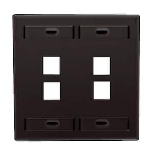 Black 2-Gang Audio/Video Wall Plate (1-Pack)