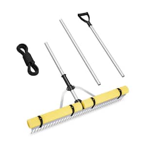 92 in. Aluminum Floating Weed Lake Rake 36 in. Aquatic Pond Weed Cutter with Foam Floats
