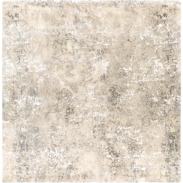 Livabliss Tuscany 7 ft. x 7 ft. Camel Abstract Indoor Area Rug