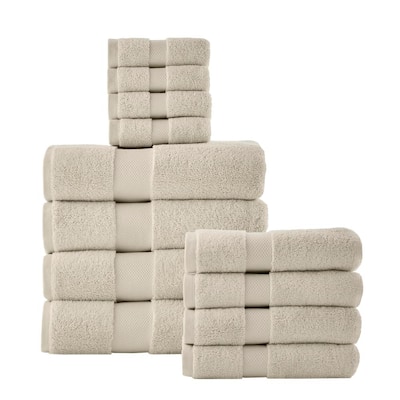 MADISON PARK Signature Splendor 6-Piece Natural 1000 GSM 100% Cotton Towel  Set MPS73-436 - The Home Depot