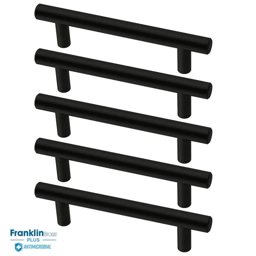 Franklin Brass Simple Modern Square 6-5/16 in. (160 mm) Matte Black Cabinet  Drawer Pull (10-Pack) P46647K-FB-B - The Home Depot