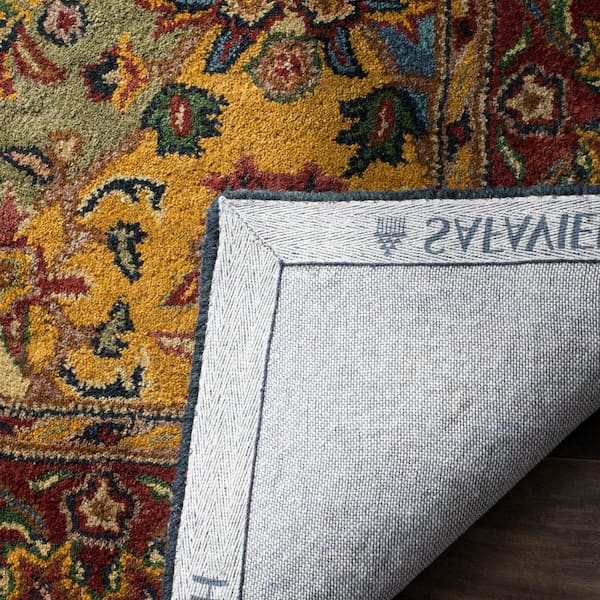 Safavieh Heritage Multi Burgundy 9 Ft X 12 Ft Border Area Rug Hg911a 912 The Home Depot