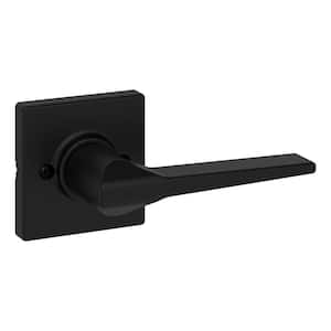 Kwikset Halifax Square Matte Black Half-Dummy Door Handle 788HFL