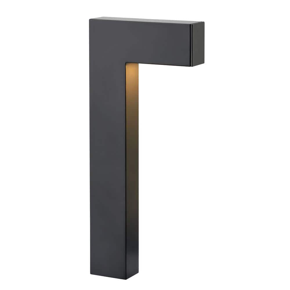 Satin Black Aluminum LED Pathway Light with Etched Lens