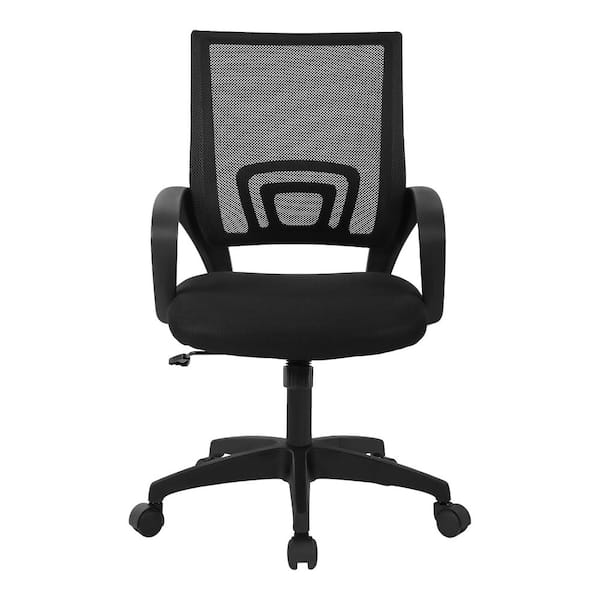 Henry Mesh Cushioned Ergonomic Desk Chair in Black With Non-Adjustable Arms