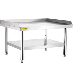 Stainless Steel Equipment Grill Stand 60 x 30 x 24 in. Stainless Table with Adjustable Undershelf Grill Stand Table