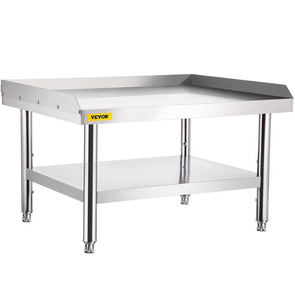Equipment Stand Grill Table for Hotel Restaurant Kitchen Grill Stand Table with Adjustable Storage Undershelf 24 x 24 x 24 Inches Stainless Table VEVOR Stainless Steel Equipment Grill Stand Home 
